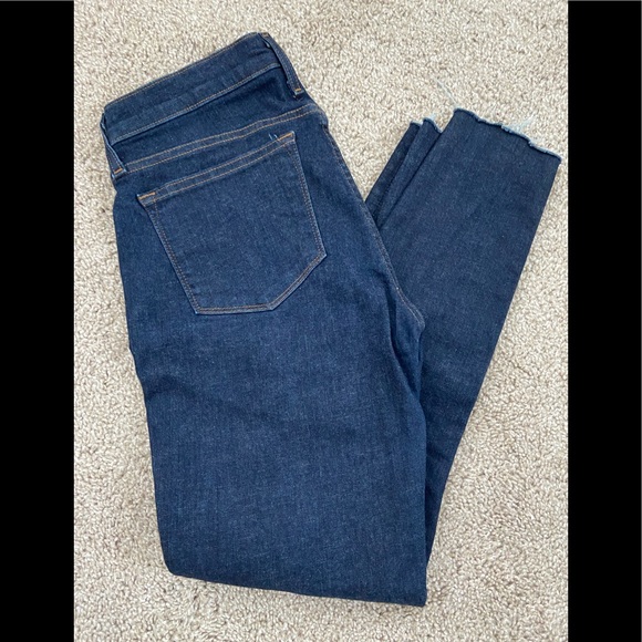 J. Crew 8" inch toothpick Jean. 28 tall/ I cut them ankle length (I am 5'6). - Picture 2 of 4